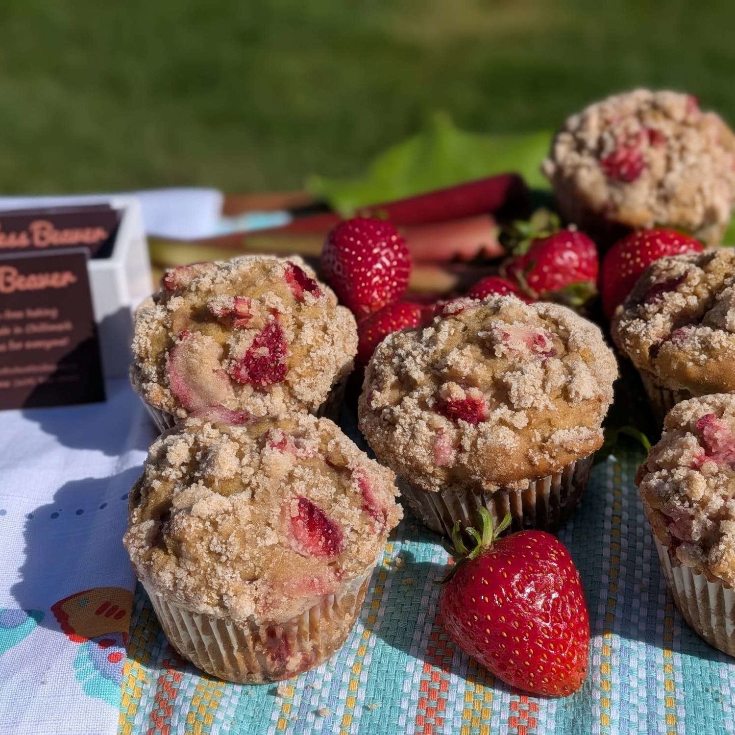 Strawberry Rhubarb Muffins